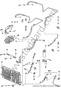 REFRIGERANT CIRCUIT for Porsche 944 85-88 &bull; 1988 &bull; 944 Turbo S &bull; Coupe &bull; Manual Gearbox, 5 Speed