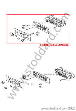 CONTROL SWITCH for Porsche 944 85-88 &bull; 1987 &bull; 944 Turbo &bull; Coupe &bull; Manual Gearbox, 5 Speed