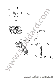 ENGINE LUBRICATION TURBOCHARGER for Porsche 944 89-91 &bull; 1991 &bull; 944 Turbo &bull; Cabrio &bull; Manual Gearbox, 5 Speed