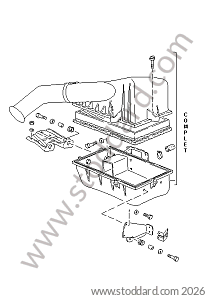 AIR CLEANER SYSTEM for Porsche 944 89-91 &bull; 1989 &bull; 944 2.7 &bull; Coupe &bull; Manual Gearbox, 5 Speed