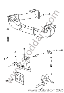 WISHBONE CROSS MENBER for Porsche 944 89-91 &bull; 1989 &bull; 944 S2 &bull; Coupe &bull; Manual Gearbox, 5 Speed