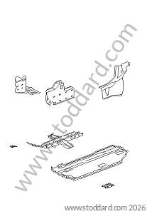 FLOOR SECTION REINFORCEMENT for Porsche 944 89-91 &bull; 1989 &bull; 944 S2 &bull; Cabrio &bull; Manual Gearbox, 5 Speed