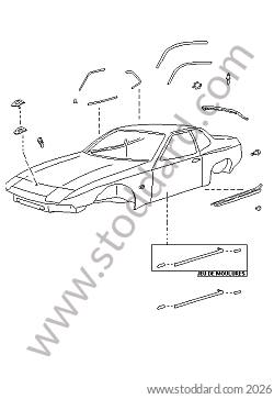 MOULDING for Porsche 944 89-91 &bull; 1989 &bull; 944 2.7 &bull; Coupe &bull; Manual Gearbox, 5 Speed