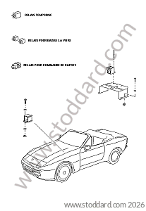 RELAY FOR CONVERTIBLE TOP CONTROL for Porsche 944 89-91 &bull; 1989 &bull; 944 S2 &bull; Cabrio &bull; Manual Gearbox, 5 Speed