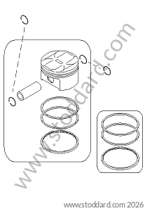 PISTON PISTON RINGS for Porsche Cayenne 955 03-06 &bull; 2003 &bull; Cayenne S V8 &bull; Manual Gearbox, 6 Speed