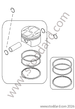PISTON PISTON RINGS for Porsche Cayenne 955 03-06 &bull; 2003 &bull; Cayenne S V8 &bull; Manual Gearbox, 6 Speed