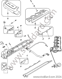 CYLINDER HEAD AND ENGINE COVER for Porsche Cayenne 955 03-06 &bull; 2003 &bull; Cayenne Turbo &bull; Automatic Gearbox