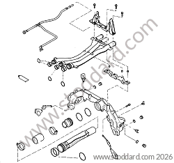 DISPENSER TUBE / GASKET / SENSOR / CLAMP / SUPPORT for Porsche Cayenne 955 03-06 &bull; 2003 &bull; Cayenne S V8 &bull; Manual Gearbox, 6 Speed