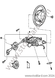 STEERING WHEEL / STEERING COLUMN / SCREW / NUT for Porsche Cayenne 955 03-06 &bull; 2003 &bull; Cayenne S V8 &bull; Manual Gearbox, 6 Speed