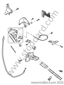 HANDBRAKE LEVER / HANDBRAKE CABLE for Porsche Cayenne 955 03-06 &bull; 2003 &bull; Cayenne V6 &bull; Manual Gearbox, 6 Speed