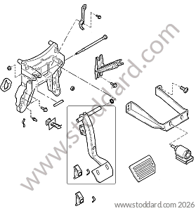 TIPTRONIC CONTROL PEDALS / SUPPORT / BRAKE PEDAL  for Porsche Cayenne 955 03-06 &bull; 2003 &bull; Cayenne Turbo &bull; Automatic Gearbox