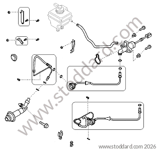 CLUTCH MASTER CYLINDER / CLUTCH SLAVE CYLINDER / CLUTCH PIPE for Porsche Cayenne 955 03-06 &bull; 2003 &bull; Cayenne V6 &bull; Manual Gearbox, 6 Speed