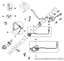CLUTCH MASTER CYLINDER / CLUTCH SLAVE CYLINDER / CLUTCH PIPE for Porsche Cayenne 955 03-06 &bull; 2003 &bull; Cayenne V6 &bull; Manual Gearbox, 6 Speed