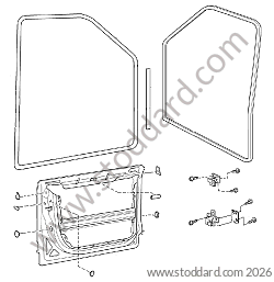 BARE FRONT DOOR / SEAL / HINGE  for Porsche Cayenne 955 03-06 &bull; 2003 &bull; Cayenne S V8 &bull; Manual Gearbox, 6 Speed