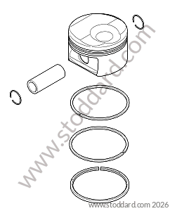 PISTON / PISTON RINGS for Porsche Cayenne 957 07-10 &bull; 2010 &bull; Cayenne Gts &bull; Manual Gearbox, 6 Speed