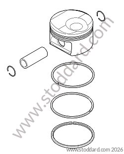 PISTON / PISTON RINGS for Porsche Cayenne 957 07-10 &bull; 2010 &bull; Cayenne Gts &bull; Manual Gearbox, 6 Speed