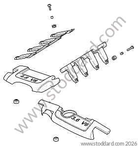 UPPER ENGINE COVER for Porsche Cayenne 957 07-10 &bull; 2010 &bull; Cayenne Gts &bull; Manual Gearbox, 6 Speed
