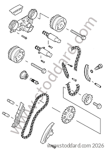 TIMING CHAIN / SHOE / PINION / CAMSHAFT / IDLER for Porsche Cayenne 957 07-10 &bull; 2010 &bull; Cayenne V6 &bull; Automatic Gearbox