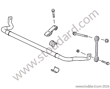NORMAL FRONT STABILIZER BAR (no uncoupling system) / SILENT BLOCK FOR FRONT STABILIZER BAR / THRUST ROD for Porsche Cayenne 957 07-10 &bull; 2009 &bull; Cayenne Diesel &bull; Automatic Gearbox