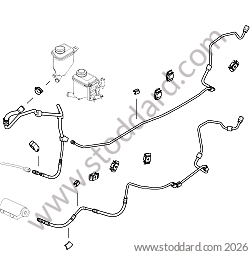 PIPE FOR STABILIZER BAR WITH DECOUPLING for Porsche Cayenne 957 07-10 &bull; 2007 &bull; Cayenne V6 &bull; Automatic Gearbox