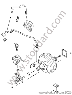 JAR / MASTER CYLINDER / BRAKE SERVO UNIT / SENSOR / PIPE for Porsche Cayenne 957 07-10 &bull; 2008 &bull; Cayenne V6 &bull; Manual Gearbox, 6 Speed
