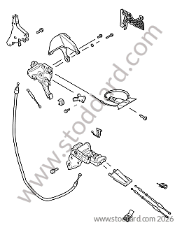 HANDBRAKE LEVER / HANDBRAKE CABLE for Porsche Cayenne 957 07-10 &bull; 2008 &bull; Cayenne Gts &bull; Manual Gearbox, 6 Speed