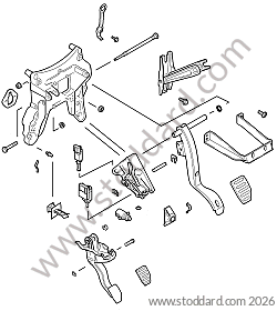 CONTROL PEDALS FOR MANUAL GEARBOX / SUPPORT / BRAKE PEDAL / CLUTCH PEDAL  for Porsche Cayenne 957 07-10 &bull; 2008 &bull; Cayenne Gts &bull; Manual Gearbox, 6 Speed
