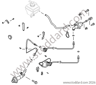 CLUTCH MASTER CYLINDER / CLUTCH SLAVE CYLINDER / CLUTCH PIPE for Porsche Cayenne 957 07-10 &bull; 2008 &bull; Cayenne V6 &bull; Manual Gearbox, 6 Speed