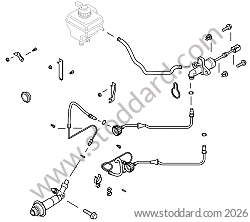 CLUTCH MASTER CYLINDER / CLUTCH SLAVE CYLINDER / CLUTCH PIPE for Porsche Cayenne 957 07-10 &bull; 2008 &bull; Cayenne Gts &bull; Manual Gearbox, 6 Speed