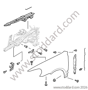 FRONT WING for Porsche Cayenne 957 07-10 &bull; 2007 &bull; Cayenne V6 &bull; Automatic Gearbox