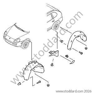 WHEEL WELL / WING LINER for Porsche Cayenne 957 07-10 &bull; 2007 &bull; Cayenne V6 &bull; Automatic Gearbox