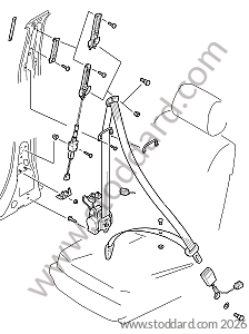 FRONT SEAT BELT / BELT HOUSING for Porsche Cayenne 957 07-10 &bull; 2009 &bull; Cayenne Diesel &bull; Automatic Gearbox