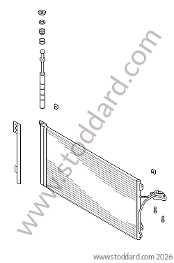 AIR CONDITIONING CONDENSER for Porsche Cayenne 957 07-10 &bull; 2007 &bull; Cayenne V6 &bull; Automatic Gearbox