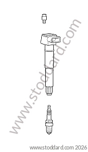 COIL / SPARK PLUG for Porsche Cayenne 957 07-10 &bull; 2007 &bull; Cayenne V6 &bull; Automatic Gearbox