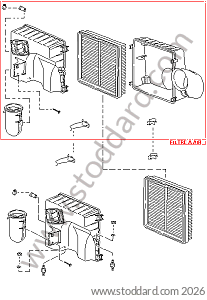 AIR CLEANER for Porsche 964 &bull; 1989 &bull; 964 Carrera 4 &bull; Coupe &bull; Manual Gearbox, 5 Speed