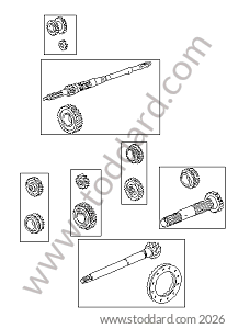 GEARBOX PINIONS / SECONDARY SHAFT for Porsche 911 Turbo + 965 &bull; 1991 &bull; 3.3 Turbo &bull; Coupe &bull; Manual Gearbox, 5 Speed