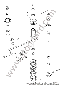 SHOCK ABSORBER / STABILISER for Porsche 964 &bull; 1989 &bull; 964 Carrera 4 &bull; Coupe &bull; Manual Gearbox, 5 Speed