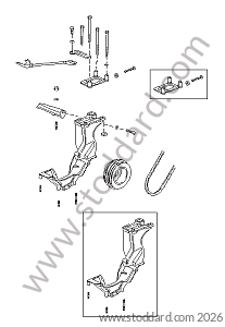 COMPRESSOR MOUTING DRIVING MECHANISM for Porsche 964 &bull; 1989 &bull; 964 Carrera 4 &bull; Coupe &bull; Manual Gearbox, 5 Speed