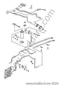 REFRIGERANT CIRCUIT FRONT for Porsche 964 &bull; 1989 &bull; 964 Carrera 4 &bull; Coupe &bull; Manual Gearbox, 5 Speed
