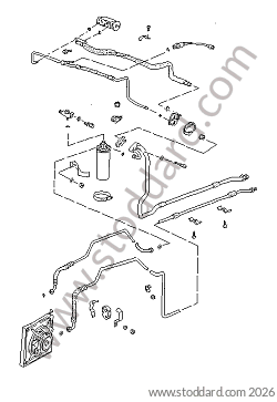 REFRIGERANT CIRCUIT FRONT for Porsche 964 &bull; 1989 &bull; 964 Carrera 4 &bull; Coupe &bull; Manual Gearbox, 5 Speed