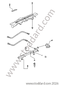 LH-JETRONIC 3 / FUEL COLLECTION PIPE / INJECTOR VALVE for Porsche 968 &bull; 1992 &bull; 968 &bull; Coupe &bull; Manual Gearbox, 6 Speed
