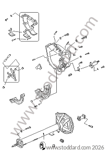 CLUTCH SLAVE CYLINDER / BEARING GUIDE / CLUTCH FORK / TRANSAXLE for Porsche 968 &bull; 1992 &bull; 968 &bull; Coupe &bull; Manual Gearbox, 6 Speed