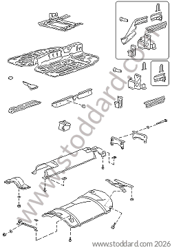 FRAME SIDE RAIL / FLOOR for Porsche 968 &bull; 1992 &bull; 968 &bull; Cabrio &bull; Manual Gearbox, 6 Speed