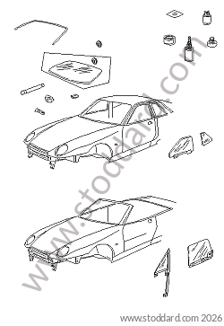 WINDOW GLAZING for Porsche 968 &bull; 1993 &bull; 968 Cs &bull; Coupe &bull; Manual Gearbox, 6 Speed