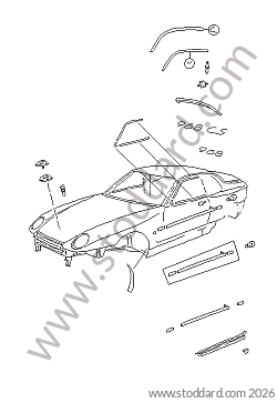 MOULDING for Porsche 968 &bull; 1992 &bull; 968 &bull; Coupe &bull; Manual Gearbox, 6 Speed