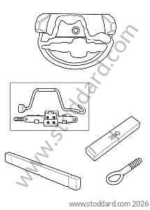 JACK / TOWING HOOK / TOOLBAG for Porsche Boxster 987 05-08 &bull; 2005 &bull; Boxster 2.7 &bull; Cabrio &bull; Manual Gearbox, 5 Speed