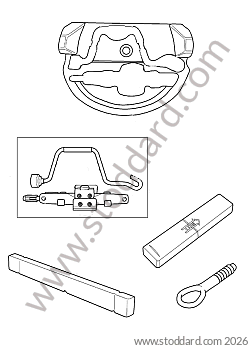 JACK / TOWING HOOK / TOOLBAG for Porsche Boxster 987 05-08 &bull; 2005 &bull; Boxster 2.7 &bull; Cabrio &bull; Manual Gearbox, 5 Speed
