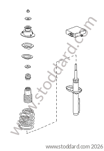 REAR SHOCK ABSORBER / REAR SPRING / REAR SHOCK ABSORBER HEAD for Porsche Boxster 987 05-08 &bull; 2005 &bull; Boxster 2.7 &bull; Cabrio &bull; Manual Gearbox, 5 Speed