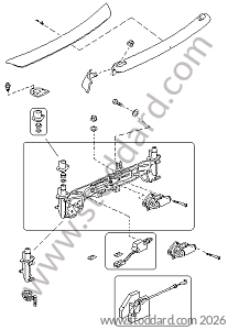 REAR AEROFOIL / REAR AEROFOIL MECHANISM for Porsche Boxster 987 05-08 &bull; 2005 &bull; Boxster 2.7 &bull; Cabrio &bull; Manual Gearbox, 5 Speed