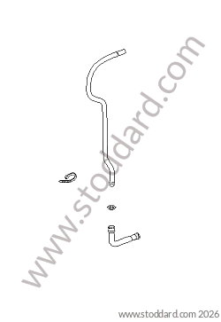 WATER DRAIN TUBE / FASTENING / AIR CONDITIONING UNIT for Porsche Boxster 987 05-08 &bull; 2005 &bull; Boxster 2.7 &bull; Cabrio &bull; Manual Gearbox, 5 Speed